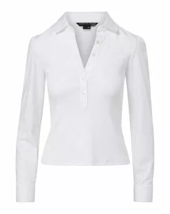 Veronica Beard Hania Button-Down Top -Veronica Beard Sales 2023 J2308JY020S0657 WHITE