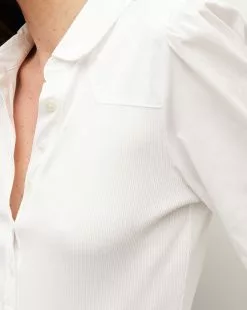 Veronica Beard Hania Button-Down Top -Veronica Beard Sales 2023 J2308JY020S0657 WHT PRODUCT 03