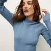 Veronica Beard Vinny Ribbed Pullover -Veronica Beard Sales 2023 J2308KD13K0202 OXFORDBLUE PRODUCT 01
