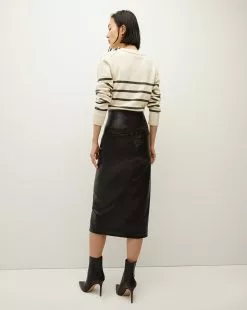 Veronica Beard Virke Striped Sweater -Veronica Beard Sales 2023 J2308KD14K0205 ECRU LODEN PRODUCT 04