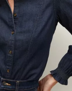 Veronica Beard Dalton Puff-Sleeve Top -Veronica Beard Sales 2023 J23097101134OX OXFORD PRODUCT 03