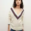 Veronica Beard Sibley Cable-Knit Sweater -Veronica Beard Sales 2023 J2309KD15K0209 IVORYMULTI PRODUCT 01