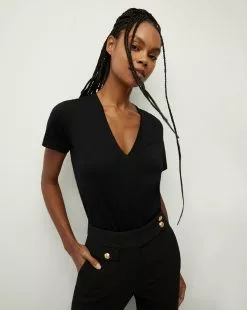 Veronica Beard Cindy V-Neck Tee