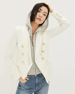 Veronica Beard Miller Linen Dickey Jacket + Hoodie Dickey