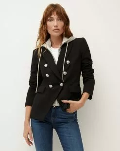 Veronica Beard Miller Dickey Jacket + Hoodie Dickey