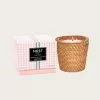 Veronica Beard Himalayan Salt & Rosewater 3-Wick Candle | Rattan Sleeve -Veronica Beard Sales 2023 NEST249 HSR PINK PRODUCT 02