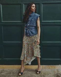 Veronica Beard Eleonora Floral-Print Skirt -Veronica Beard Sales 2023 PDP 0J3A7612