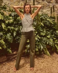 Veronica Beard Crosbie Slim Wide-Leg Pant | Patch Pockets -Veronica Beard Sales 2023 PDP Look 05 1548 R 9a3c721b 989b 459e 999a 1cd15c042323