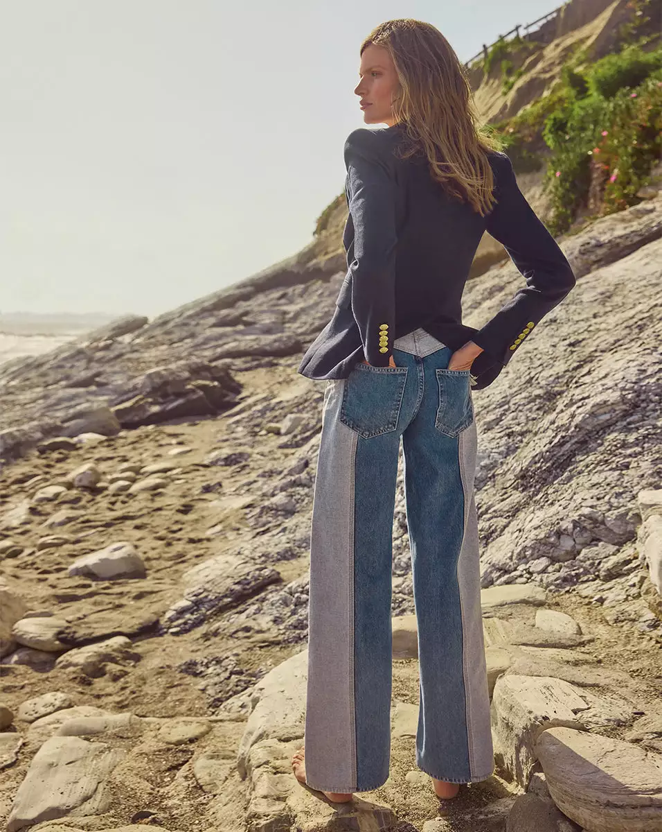 Veronica Beard Taylor Wide-Leg Jean | Two-Tone 7 Veronica Beard Taylor Wide-Leg Jean | Two-Tone - Image 7