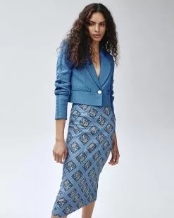 Veronica Beard Troye Linen Skirt -Veronica Beard Sales 2023 SkirtPDP 1