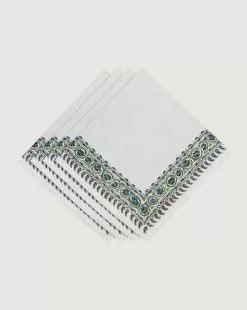 Veronica Beard Border Linen Napkin (Set Of 4)