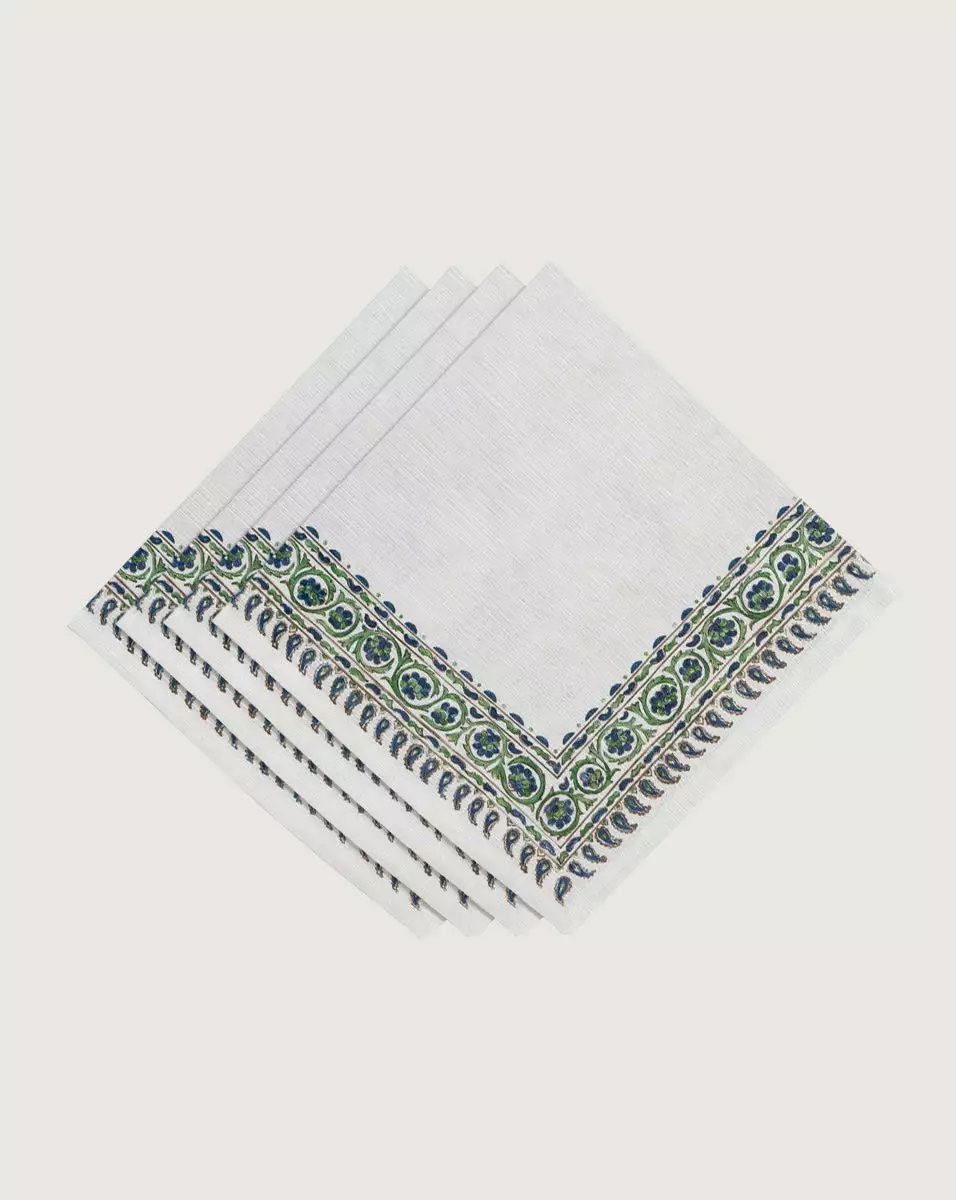 Veronica Beard Border Linen Napkin (Set Of 4) 1 Veronica Beard Border Linen Napkin (Set Of 4)