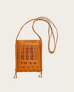 Veronica Beard Orange Trena Crossbody Bag