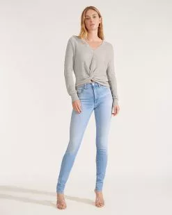 Veronica Beard Soren Twist-Front Sweater -Veronica Beard Sales 2023 corekd1780061 greymelange product 02 12b82cb2
