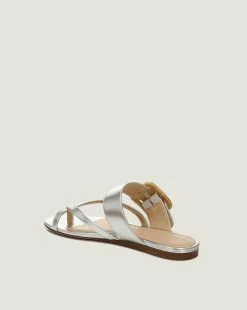 Veronica Beard Salva Metallic Leather Sandal -Veronica Beard Sales 2023 h6093l7 silver product 04 6a1457b3