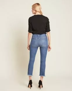 Veronica Beard Waldorf Ruched-Sleeve Tee -Veronica Beard Sales 2023 j2002jy0080597 blk product 03 861a60e7