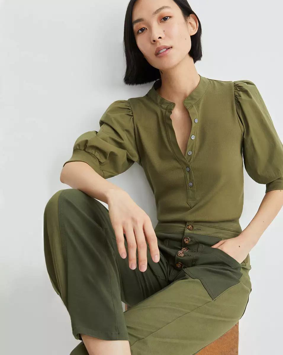 Veronica Beard Coralee Puff-Sleeve Top 12 Veronica Beard Coralee Puff-Sleeve Top - Image 12