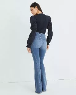 Veronica Beard Fawn Puff-Sleeve Top -Veronica Beard Sales 2023 j2211jy020s0058 navy product 04 8a95262b