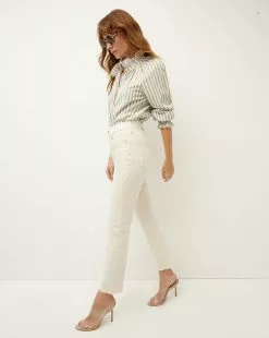 Veronica Beard Ryleigh Slim-Straight Jean | Raw Hem