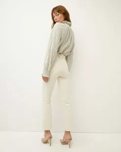 Veronica Beard Ryleigh Slim-Straight Jean | Raw Hem -Veronica Beard Sales 2023 j22124460642ec ecru product 03 4ff3d449