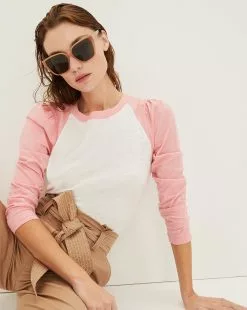 Veronica Beard Mason Baseball Tee 13 Veronica Beard Mason Baseball Tee -Veronica Beard Sales 2023 j2302jy0070391 wht EF 80 A2peony product 01 767a0c41