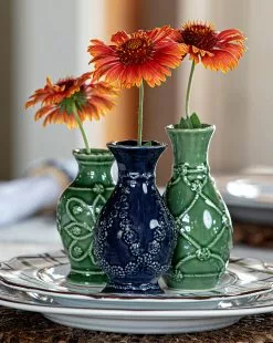 Veronica Beard Jardins Du Monde Green Mini Vase Trio -Veronica Beard Sales 2023 jmx139set88 product 10 0ec071b6