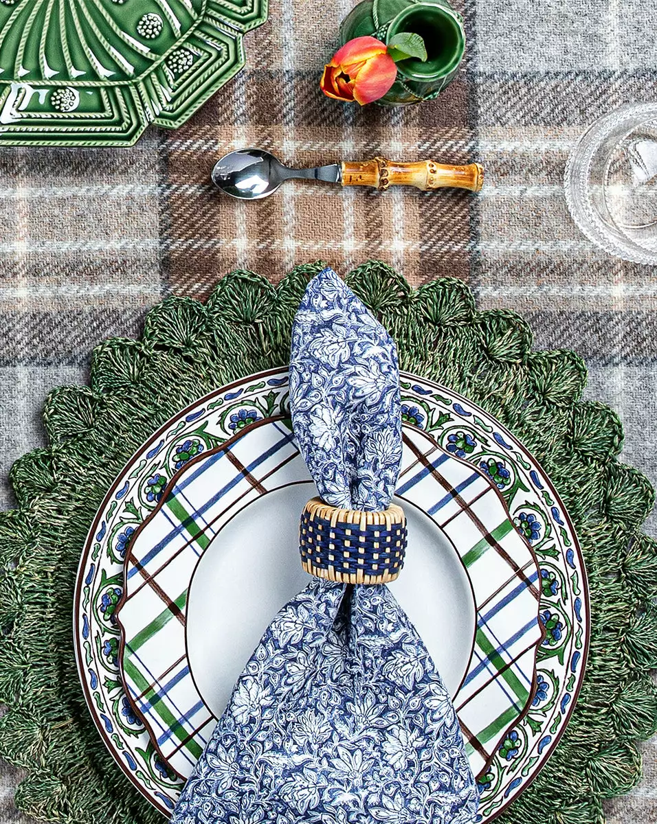 Veronica Beard Floral Lace Linen Navy Napkin (Set Of 4) 8 Veronica Beard Floral Lace Linen Navy Napkin (Set Of 4) - Image 8